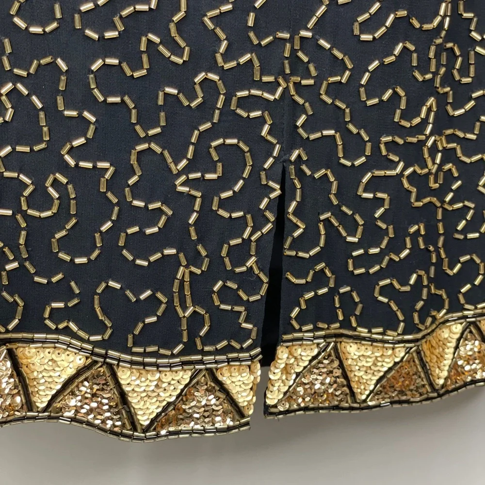 Saks Fifth Ave vintage beaded dress - 8 - Picture 9 of 14